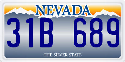 NV license plate 31B689