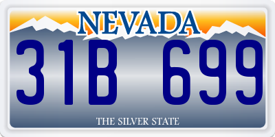 NV license plate 31B699