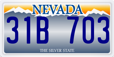 NV license plate 31B703