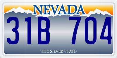 NV license plate 31B704