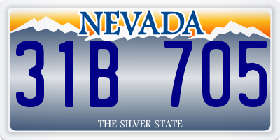 NV license plate 31B705