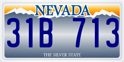 NV license plate 31B713