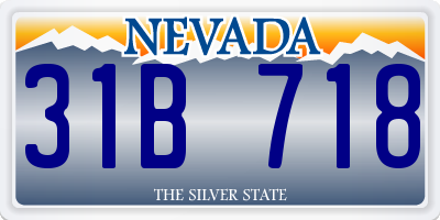 NV license plate 31B718