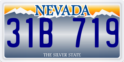 NV license plate 31B719