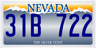 NV license plate 31B722