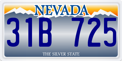 NV license plate 31B725