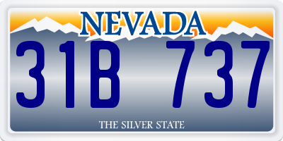 NV license plate 31B737