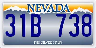 NV license plate 31B738