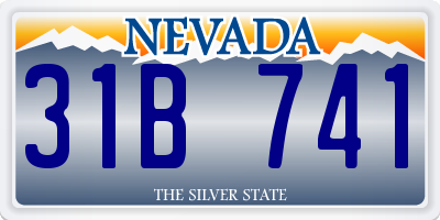 NV license plate 31B741