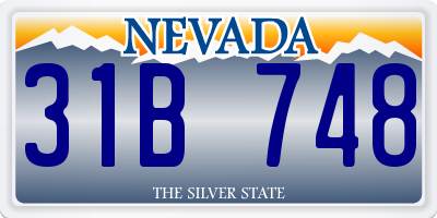 NV license plate 31B748