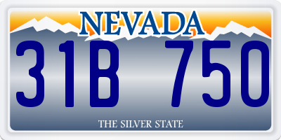 NV license plate 31B750