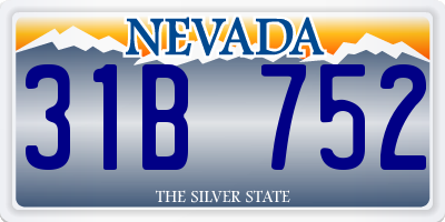 NV license plate 31B752