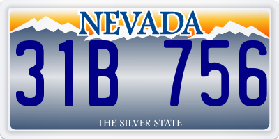 NV license plate 31B756