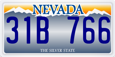 NV license plate 31B766