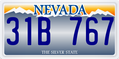 NV license plate 31B767