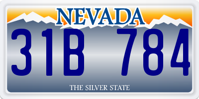 NV license plate 31B784