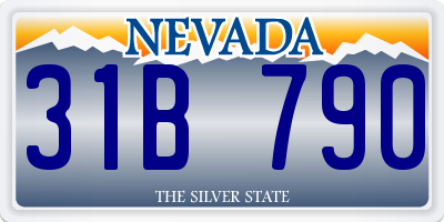 NV license plate 31B790