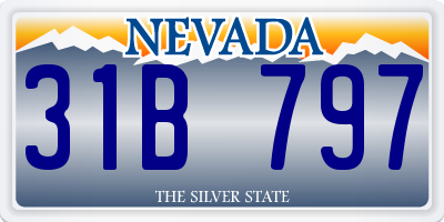 NV license plate 31B797