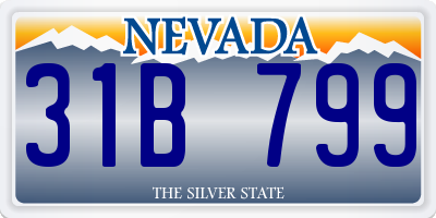 NV license plate 31B799