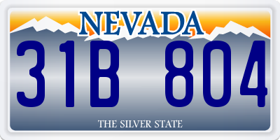 NV license plate 31B804