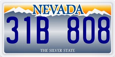 NV license plate 31B808