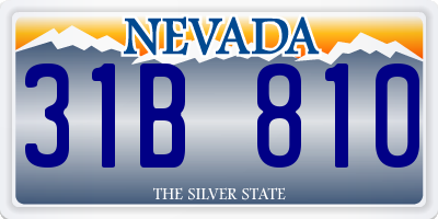 NV license plate 31B810