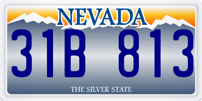 NV license plate 31B813