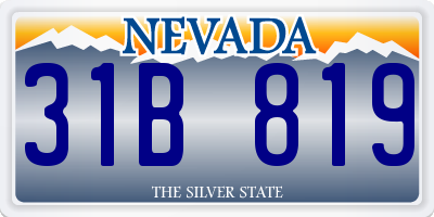 NV license plate 31B819