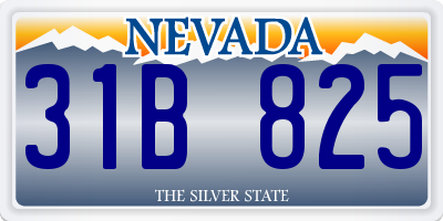 NV license plate 31B825