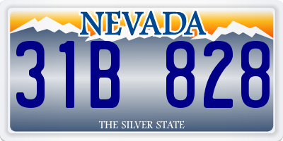 NV license plate 31B828