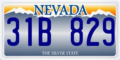 NV license plate 31B829