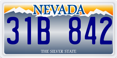 NV license plate 31B842