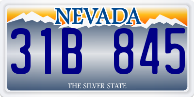 NV license plate 31B845