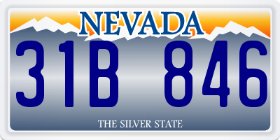 NV license plate 31B846