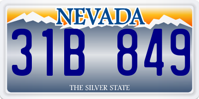 NV license plate 31B849