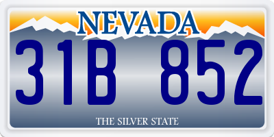 NV license plate 31B852