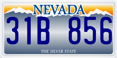 NV license plate 31B856