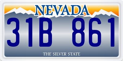 NV license plate 31B861