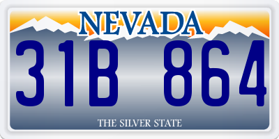 NV license plate 31B864