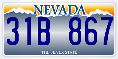 NV license plate 31B867