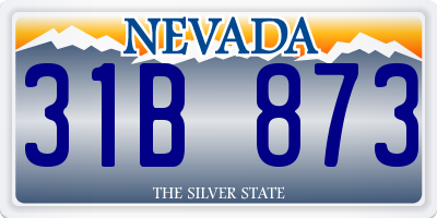 NV license plate 31B873