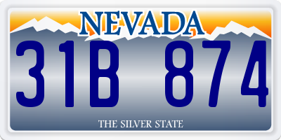 NV license plate 31B874