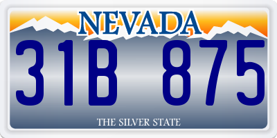 NV license plate 31B875