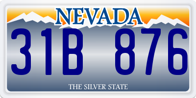 NV license plate 31B876
