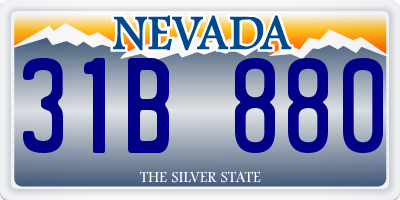 NV license plate 31B880