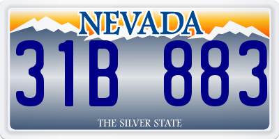 NV license plate 31B883