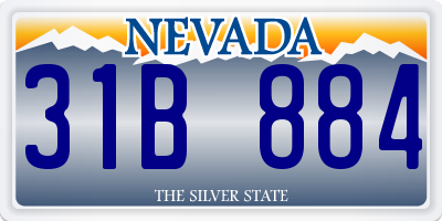 NV license plate 31B884