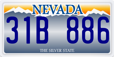 NV license plate 31B886