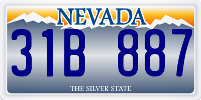 NV license plate 31B887