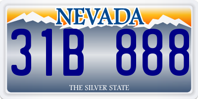 NV license plate 31B888